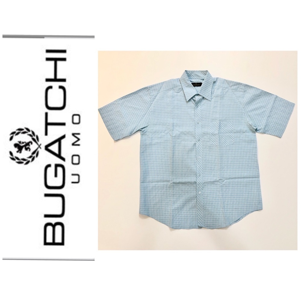 Bugatchi Uomo XL mens short sleeve dress shirt
